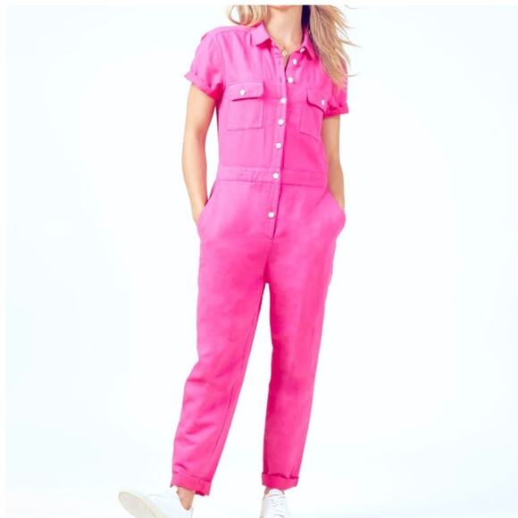 Outerknown S.E.A. Suit Jumpsuit in Hibiscus Size Small - Picture 1 of 4